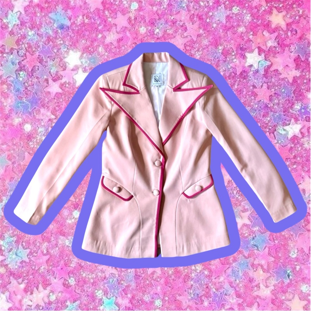 LABEL DEEPIKA NAGPAL Barbie Pink Blazer XS  80s 90s Clueless Jacket Moschino